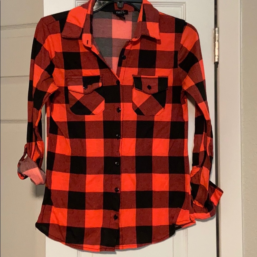 Checkered button down